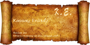 Kassay Enikő névjegykártya